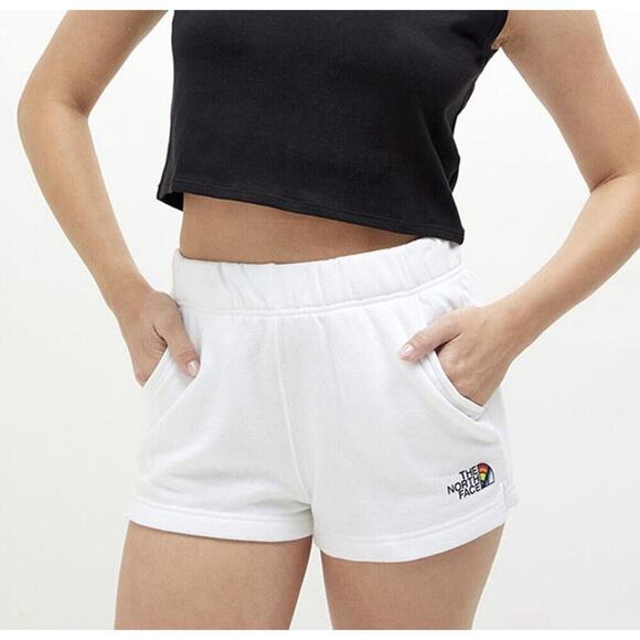 The North Face Pants - NEW XXL The North Face Women's Half Dome White Fleece Shorts Standard Fit